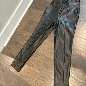 AFRM Black Leather Look Pants